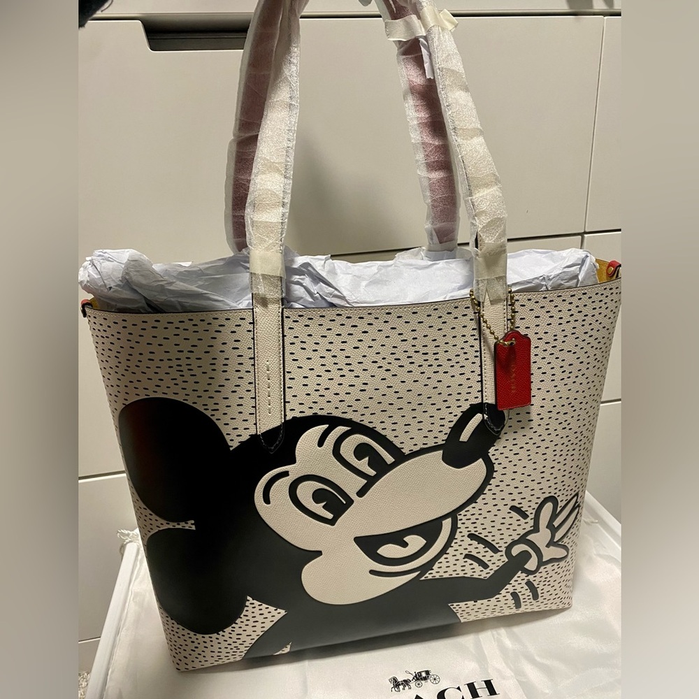 Coach Disney Mickey Mouse x Keith Haring Highline Tote Limited Edition - NWT
